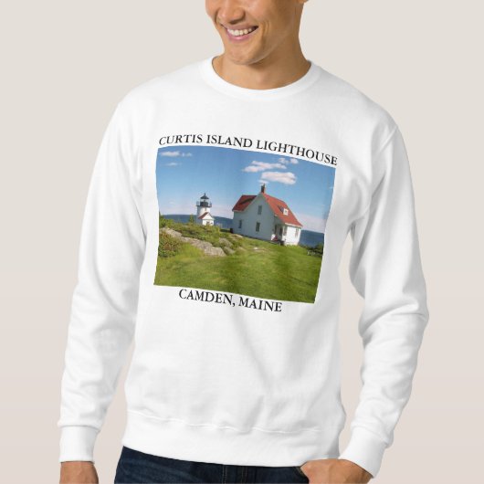 Sweatshirt Phare de Curtis Island, Camden Maine (Devant)