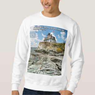 Sweatshirt Phare de l'île rose, Rhode Island