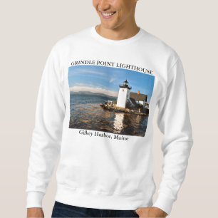 Sweatshirt Phare de point de Grindle, port Maine de Gilkey