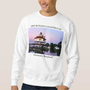 Sweatshirt Phare de point de tambour, Solomons le Maryland