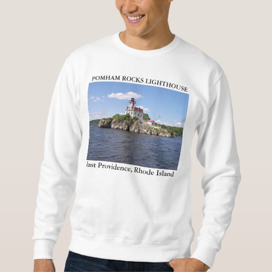 Sweatshirt Phare de Pomham Rocks, E Providence Rhode Island (Devant)