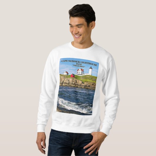 Sweatshirt Phare de protubérance, cap Neddick Maine (Devant entier)