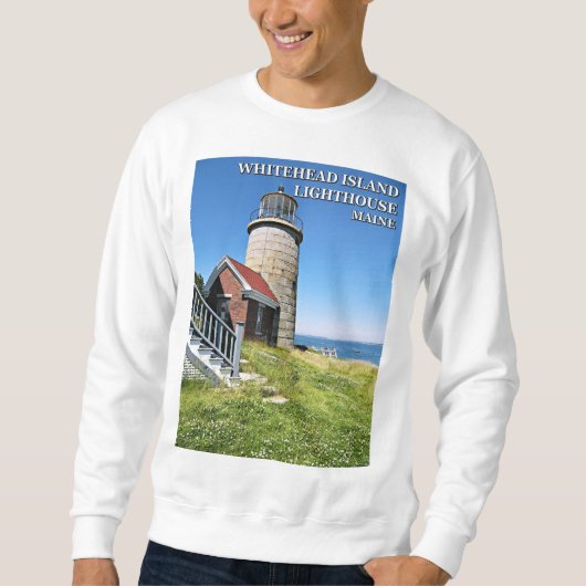 Sweatshirt Phare de Whitehead Island, Penobscot Bay Maine (Devant)