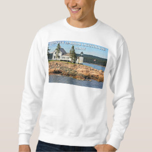 Sweatshirt Phare du port d'hiver, Maine