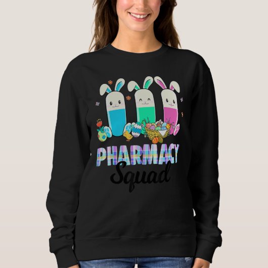 Sweatshirt Pharmacie de pilules drôles Équipe de pharmacie Vi (Devant)