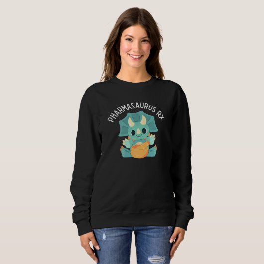 Sweatshirt Pharmasaurus RX, Funny Pharmacist, Pharmacie Tech (Devant entier)