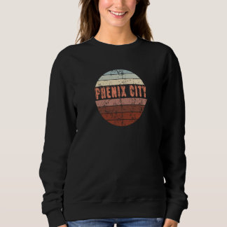 Sweatshirt Phenix City Alabama Waikiki Beach Sunset 4 Distres