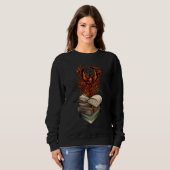 Sweatshirt Phénix s'élevant des flammes des livres Fantastiqu (Devant entier)