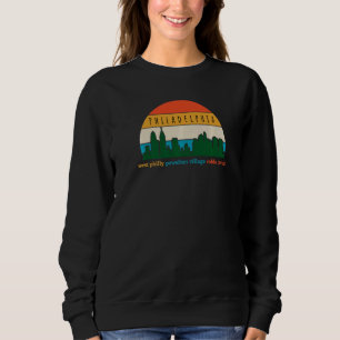 Sweatshirt Philadelphie Cityscape Sunset West Philly Voisin