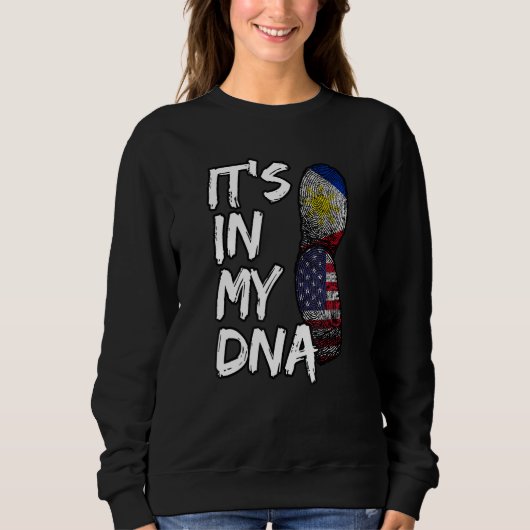 Sweatshirt Philippines Fier Filipin Fille Drapeau Amérique F (Devant)