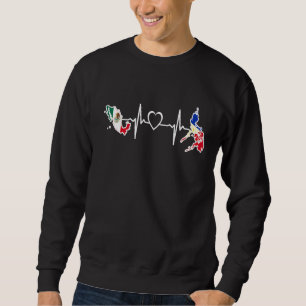 Sweatshirt Philippines Mexique Heartbeat Filipino Mexicain Fl