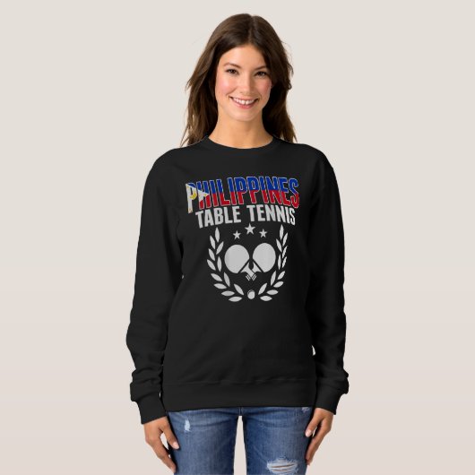Sweatshirt Philippines Ping Pong   Support Philippine Table T (Devant entier)