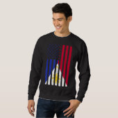 Sweatshirt Philippines Roots Usa Drapeau Héritage Moitié Phil (Devant entier)