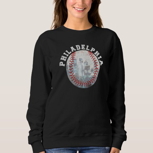 Sweatshirt Philly Cityscape Baseball Philadelphia Skyline (Devant)
