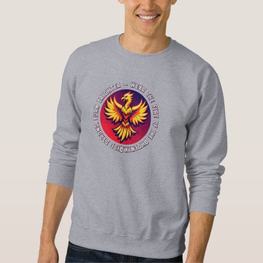 Sweatshirt Phoenix Rising Fiery Wings Bold Graphisme (Devant)