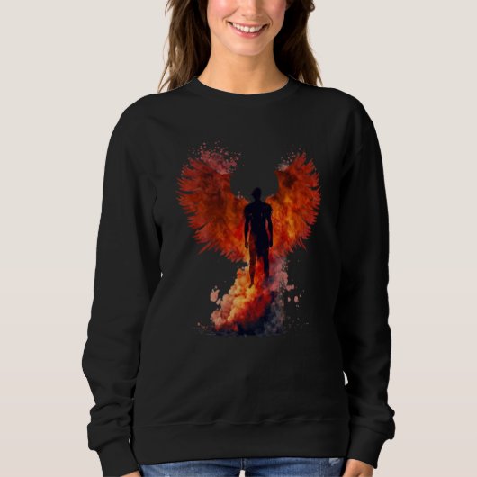 Sweatshirt Phoenix Rising Wings Resurrection Rebirth New Begi (Devant)