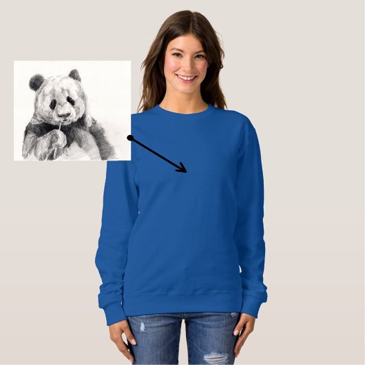Sweatshirt Photo, Art, Remplacer Image Ladies Basic Dark