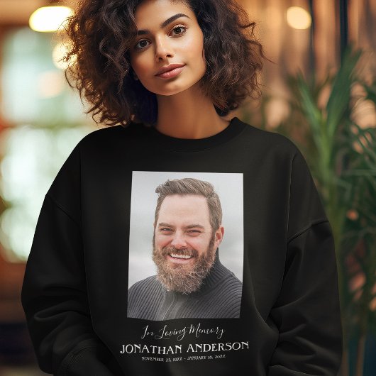 Sweatshirt Photo commémorative funéraire simple
