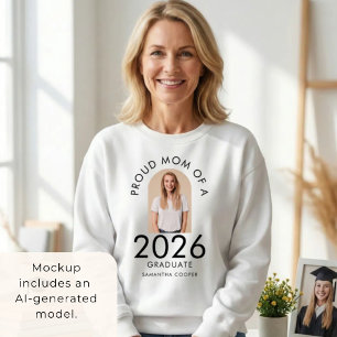 Sweatshirt Photo d'arche Mère fière de la promotion 2026