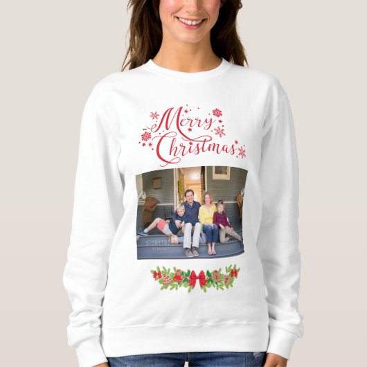 Sweatshirt Photo de famille Joyeux Noël (Devant)