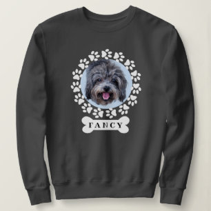Sweatshirt Photo et nom du chien animal de compagnie personna