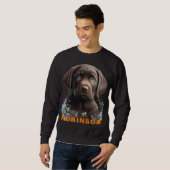 Sweatshirt Photo et nom personnalisés Animaux de compagnie fl (Devant entier)