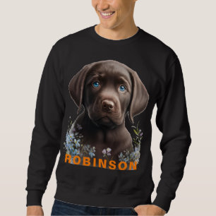 Sweatshirt Photo et nom personnalisés Animaux de compagnie fl