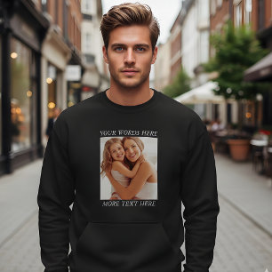 Sweatshirt Photo et texte personnalisables, Votre création ic
