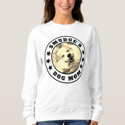 Sweatshirt Photo personnalisée de maman de chien et nom (Devant)