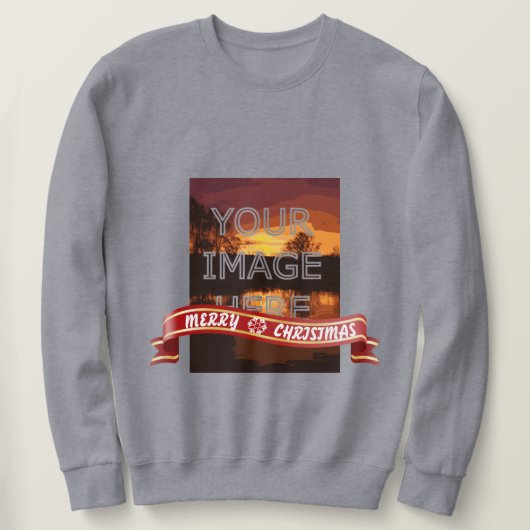 Sweatshirt Photo personnalisée Jumper de Noël (Design devant)
