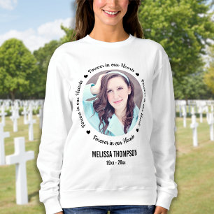 Sweatshirt Photo personnalisée Mémorial pour toujours dans no