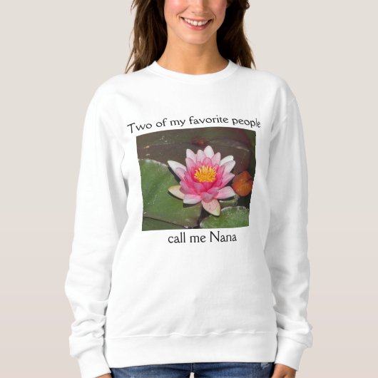 Sweatshirt Photo spéciale Nana Pink Water Lily (Devant)