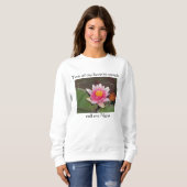 Sweatshirt Photo spéciale Nana Pink Water Lily (Devant entier)
