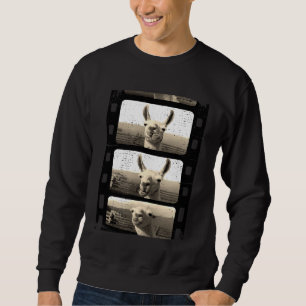 Sweatshirt photo vintage d'alpaga lama d'amour