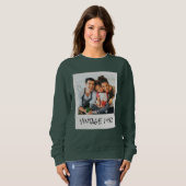 Sweatshirt Photo Vintage Personnalisée Et Année (Devant entier)