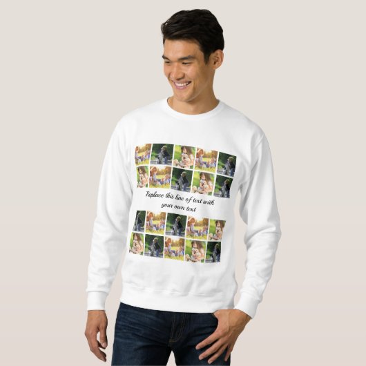 Sweatshirt photocollage et texte (Devant entier)