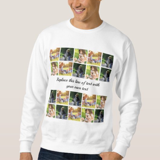 Sweatshirt photocollage et texte (Devant)