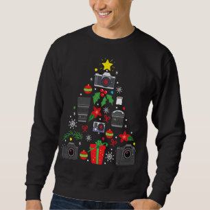 Sweatshirt Photographe Caméra Arbre de Noël Arbre drôle