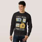 Sweatshirt Photographer Camera Quote Take More Photos Beach P (Devant entier)