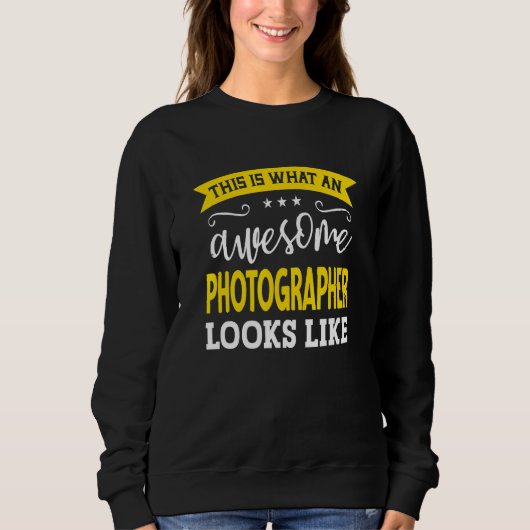 Sweatshirt Photographer Job Title Employee Funny Worker Photo (Devant)