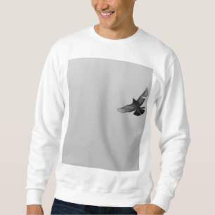 Sweatshirt Photographie noire et blanche du vol de pigeon