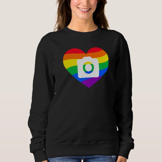 Sweatshirt Photography Lover, Photographer Gift, Rainbow Came (Devant)