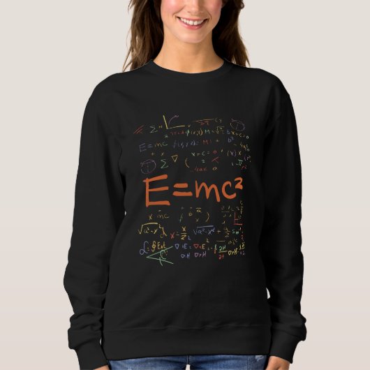 Sweatshirt Physique et formules mathématiques EMC2 (Devant)