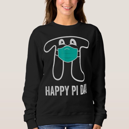 Sweatshirt Pi Day 2022 Pi Math Tee Visage Masque Drôle (Devant)