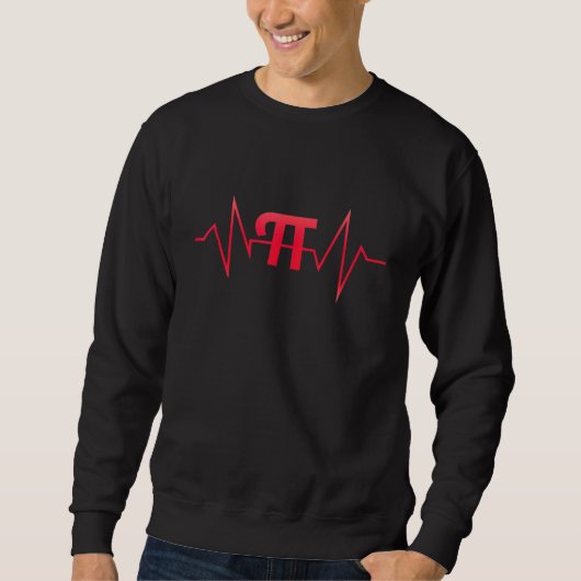 Sweatshirt Pi Heartbeat Math et Geek Xmas (Devant)
