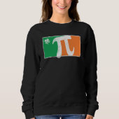 Sweatshirt Pi Rish St Patrick's Day Irish Flag C Distressed (Devant)