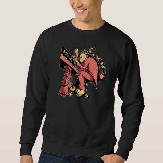 Sweatshirt Piano de jeu de tigre (Devant)