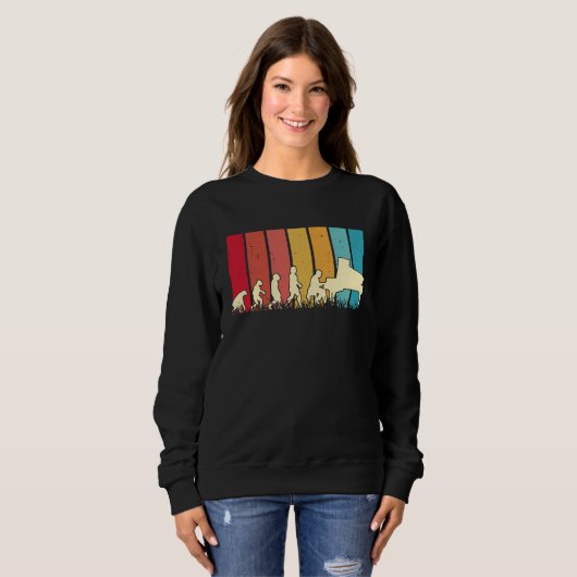 Sweatshirt Piano Evolution Retro Piano Player Pianist  1 (Devant entier)