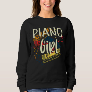 Sweatshirt Piano Girl Pianiste