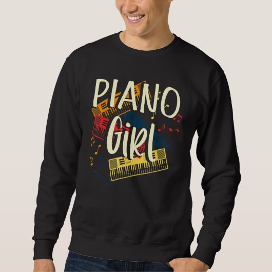 Sweatshirt Piano Girl Pianiste (Devant)